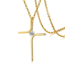 Load image into Gallery viewer, GUNGNEER Cross Pendant Necklace Stainless Steel Jesus Chain Jewelry Gift For Men Women