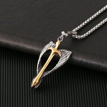 Load image into Gallery viewer, GUNGNEER Wing Cross Pendant Necklace God Christ Jewelry Accessory Gift For Men Women