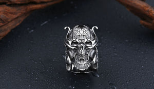 GUNGNEER Stainless Steel Gothic Biker Punk Skull Skeleton Finger Ring Halloween Jewelry