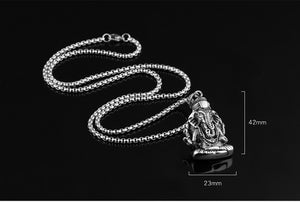 GUNGNEER Ganesha Om Pendant Necklace Indian Elephant Hindu Jewelry Amulet For Men Women
