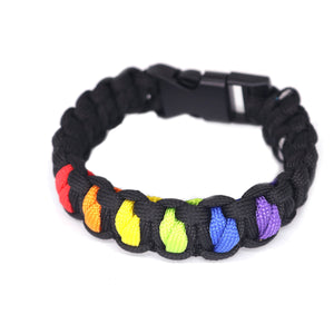GUNGNEER Pride Bracelet Rope Chain LGBT Pride Gay Jewelry Accessory For Men Women
