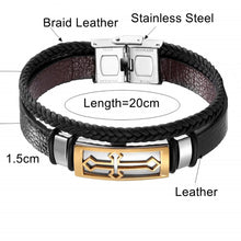 Load image into Gallery viewer, GUNGNEER Christian Cross Bracelet Leather Multilayer Christ Jewelry Accessory For Men Women