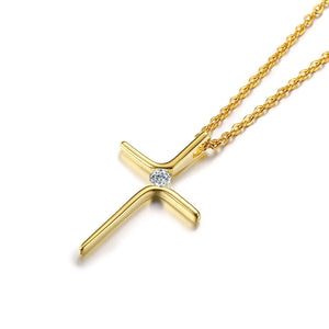 GUNGNEER Cross Pendant Necklace Stainless Steel Jesus Chain Jewelry Gift For Men Women