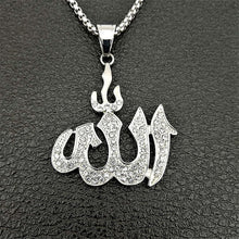Load image into Gallery viewer, GUNGNEER Quran Allah Pendant Necklace Stainless Steel Muslim Jewelry Gift For Men Women
