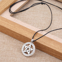 Load image into Gallery viewer, GUNGNEER Stainless Steel Pentacle Pentagram Necklace Tree of Life Bangle Wicca Pagan Jewelry Set