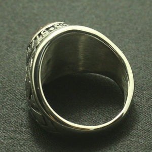 GUNGNEER Round Masonic Ring Multi-size Freemason Symbol Stainless Steel Jewelry For Men