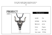 Load image into Gallery viewer, GUNGNEER Satanic Baphomet Skull Necklace Demonic Goat Jewelry Accessory Gift For Men