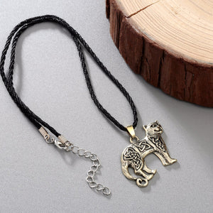 GUNGNEER Celtic Knots Viking Leogard Trinity Pendant Necklace Stainless Steel Jewelry Men Women