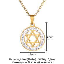 Load image into Gallery viewer, GUNGNEER Stainless Steel Star of David Necklace Jewish Magen Jewelry Gift For Men Women
