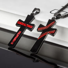 Load image into Gallery viewer, GUNGNEER Baseball Cross Necklace Sporty Stainless Steel Jewelry Accessory For Men Women