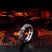 Load image into Gallery viewer, GUNGNEER Stainless Steel Gothic Skull Necklace Biker Ring Men Women Halloween Jewelry Set