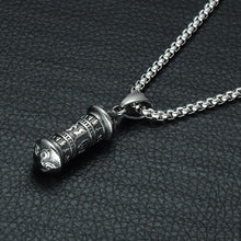 Load image into Gallery viewer, GUNGNEER Mantra Om Mani Padme Hum Necklace Stainless Steel Buddhist Jewelry For Men Women