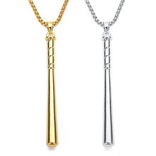 Load image into Gallery viewer, GUNGNEER Baseball Bat Necklace Stainless Steel Sports Charm Chain Jewelry For Men Women
