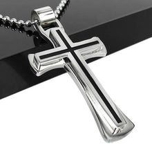 Load image into Gallery viewer, GUNGNEER Cross Necklace Stainless Steel God Christian Jewelry Accessory For Men Women