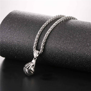 GUNGNEER Stainless Steel Basketball Necklace Hip Hop Sports Chain Jewelry For Boys Girls