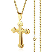 Load image into Gallery viewer, GUNGNEER Christian Cross Necklace Jesus Pendant Chain Jewelry Accessory For Men Women
