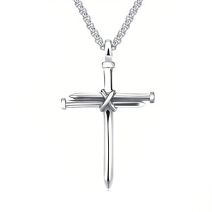 GUNGNEER Personalized Cross Necklace Stainless Steel Jesus Jewelry Gift For Men Women