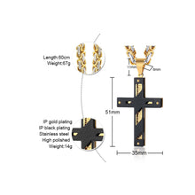 Load image into Gallery viewer, GUNGNEER Stainless Steel Cross Pendant Necklace Christ Jewelry Accessory Outfit For Men