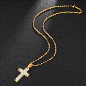 GUNGNEER Jesus Cross Necklace Christ Pendant Chain Jewelry Accessory Gift For Men Women