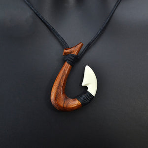 GUNGNEER Fish Hook Necklace Ocean Street Style Hawaii Samoan Jewelry For Men Women