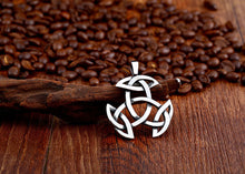Load image into Gallery viewer, GUNGNEER Celtic Knot Triquetra Irish Trinity Pendant Necklace Stainless Steel Jewelry Men Women