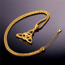 Load image into Gallery viewer, GUNGNEER Celtic Knot Pendant Necklace Irish Bracelet Stainless Steel Jewelry Set Men Women