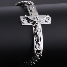 Load image into Gallery viewer, GUNGNEER God Christ Sideway Bracelet Cross Jewelry Accessory Outfit Gift For Men Women