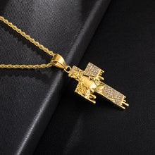 Load image into Gallery viewer, GUNGNEER Stainless Steel Cross Necklace God Christ Pendant Jewelry Gift For Men Women