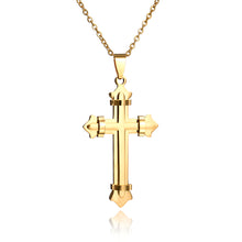 Load image into Gallery viewer, GUNGNEER Stainless Steel Cross Necklace Jesus Pendant Chain Jewelry Gift For Men Women