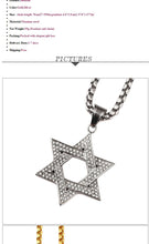 Load image into Gallery viewer, GUNGNEER David Star Necklace Stainless Steel Pray Israel Jewelry Accessory For Men Women