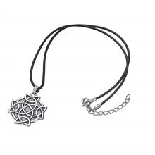Load image into Gallery viewer, GUNGNEER Celtic Trinity Triquetra Knot Pendant Necklace Leather Bracelet Jewelry Set Men Women