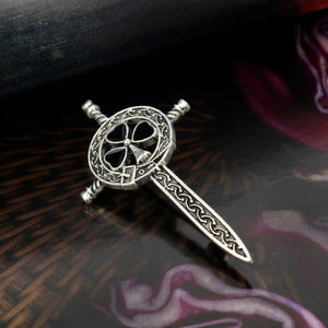 GUNGNEER Celtic Knots Trinity Love Stainless Steel Hair Pin Brooch Jewelry for Women