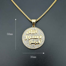 Load image into Gallery viewer, GUNGNEER Quran Muslim Seal of Muhammad Necklace Stainless Steel Jewelry For Men Women