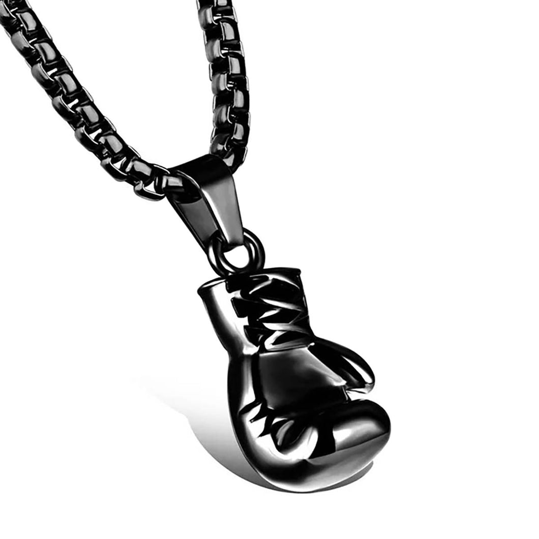 GUNGNEER Stainless Steel Sport Gym Boxing Glove Pendant Necklace Workout Jewelry Men Women