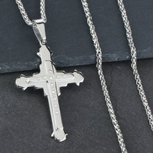 Load image into Gallery viewer, GUNGNEER Cross Necklace Christian Pendant Stainless Steel Jewelry Accessory For Men Women