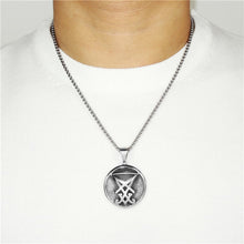 Load image into Gallery viewer, GUNGNEER Stainless Steel Sigil Of Lucifer Pendant Necklace Satan Occult Jewelry For Men