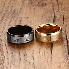 Load image into Gallery viewer, GUNGNEER Islamic Muslim Allah Ring Many Sizes Stainless Steel Arabic Jewelry For Men