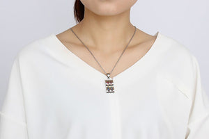 GUNGNEER Stainless Steel Lesbian Gay Pride Necklace LGBT Jewelry Gift For Men Women