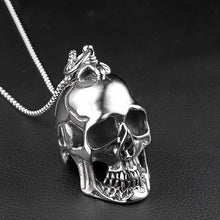 Load image into Gallery viewer, GUNGNEER Stainless Steel Skeleton Skull Pendant Necklace Gothic Punk Biker Jewelry Men Women