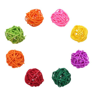 2TRIDENTS Set of 10/20 Pcs Parrot Ball Toy Bite Colorful Chewing Toy Entertainment for Birds (Set of 20)