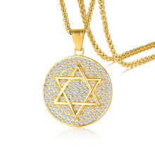 Load image into Gallery viewer, GUNGNEER David Star Necklace Gems Jewish Star Pendant Jewelry Accessories For Men Women