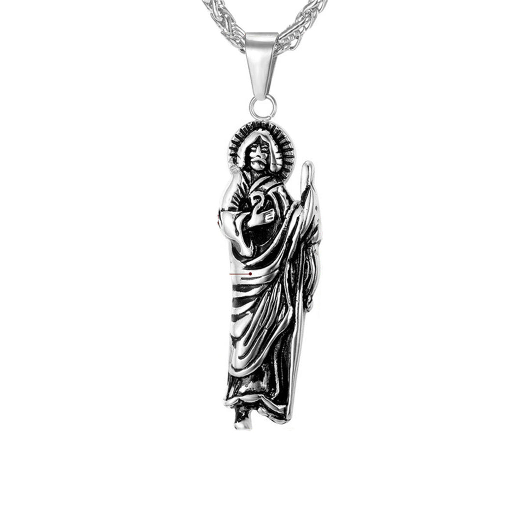 GUNGNEER Jesus Necklace Stainless Steel Christian Cross Jewelry Accessory For Men Women