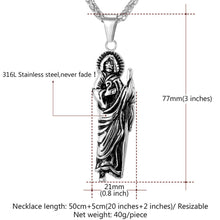 Load image into Gallery viewer, GUNGNEER Jesus Necklace Stainless Steel Christian Cross Jewelry Accessory For Men Women