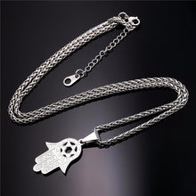 Load image into Gallery viewer, GUNGNEER David Star Symbol Hamsa Hand Necklace Jewish Jewelry Accessory For Men Women