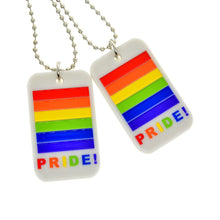 Load image into Gallery viewer, GUNGNEER Stainless Steel LGBT Gay Pride Silicone Dog Tag Necklace Bear Paw Bracelet Jewelry Set