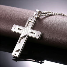 Load image into Gallery viewer, GUNGNEER Christian Necklace Cross Jesus Key Chain Holder Jewelry Accessory Gift Set Men Women