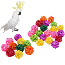 Load image into Gallery viewer, 2TRIDENTS Set of 10/20 Pcs Parrot Ball Toy Bite Colorful Chewing Toy Entertainment for Birds