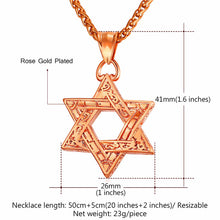 Load image into Gallery viewer, GUNGNEER Stainless Steel Jewish David Star Necklace Occult Jewelry Accessory Gift For Men
