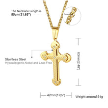 Load image into Gallery viewer, GUNGNEER Christian Cross Necklace Jesus Pendant Chain Jewelry Accessory For Men Women