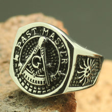 Load image into Gallery viewer, GUNGNEER Past Master Masonic Ring For Men Women With Freemason Symbol Accessories